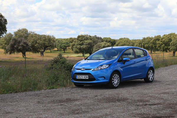 De gehuurde Ford Fiesta